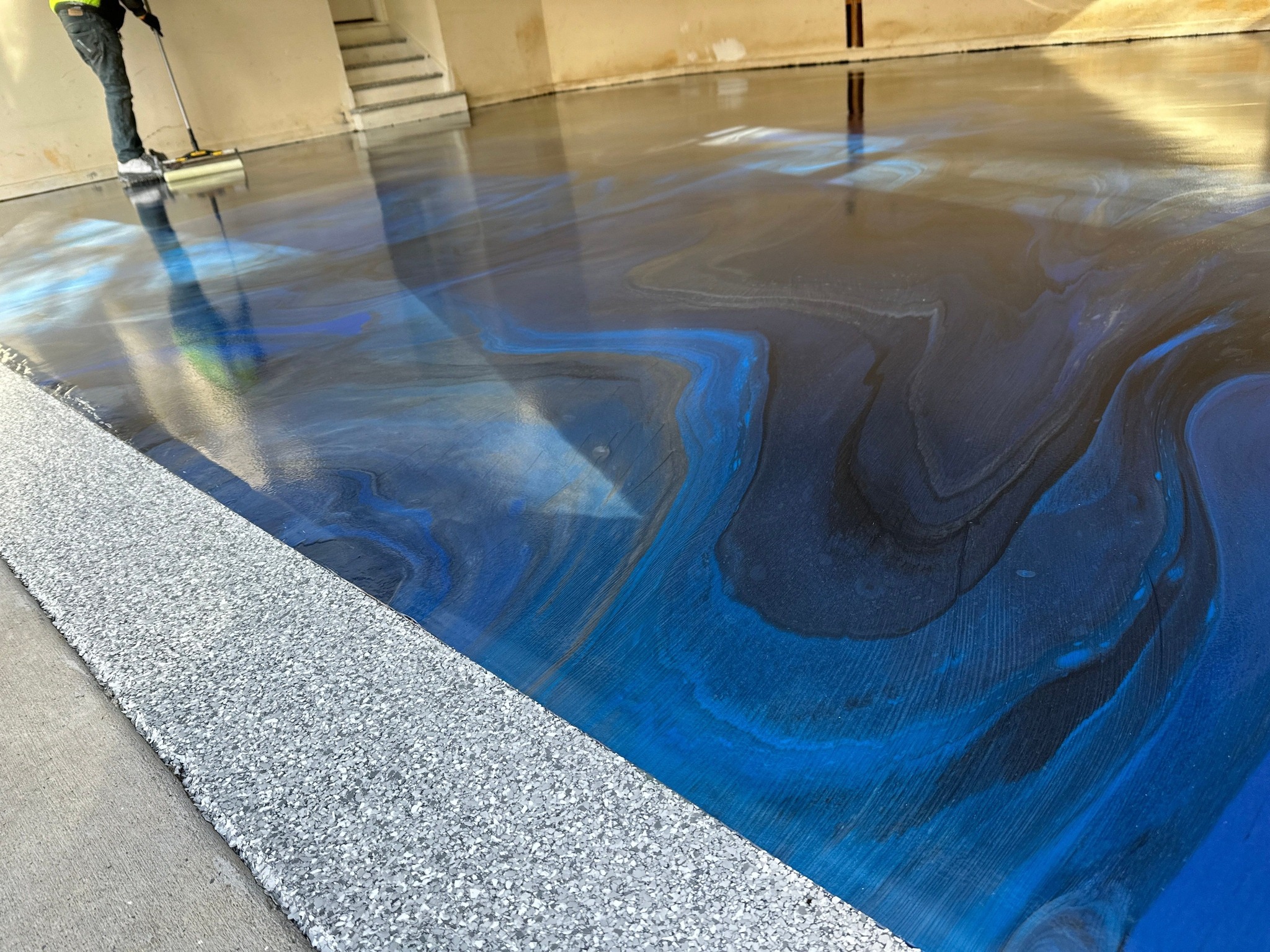 résine époxy Sarreguemines recouvrement de carrelage sans joint sol résine sans casse Moselle rénovation salle de bain Sarreguemines